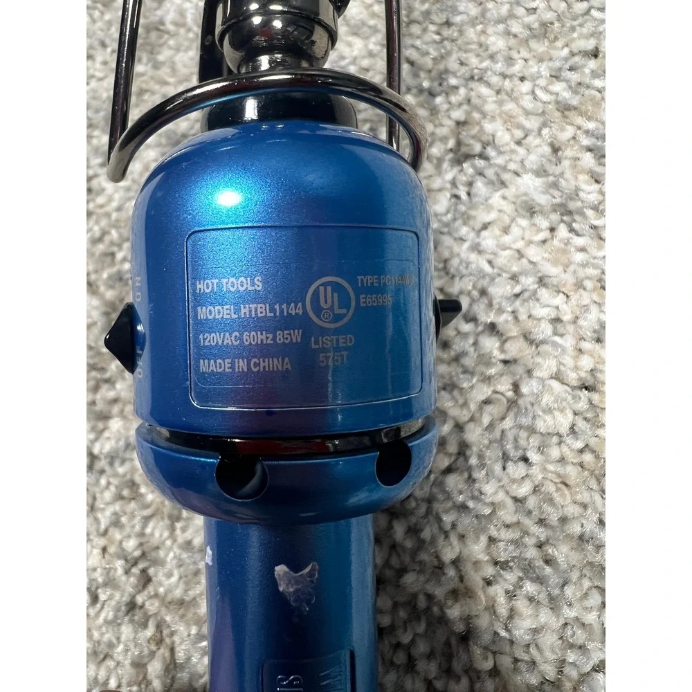Hot Tools Blue Ice Titanium Coil Spring Curling Iron HTBL1144 - Tested Works